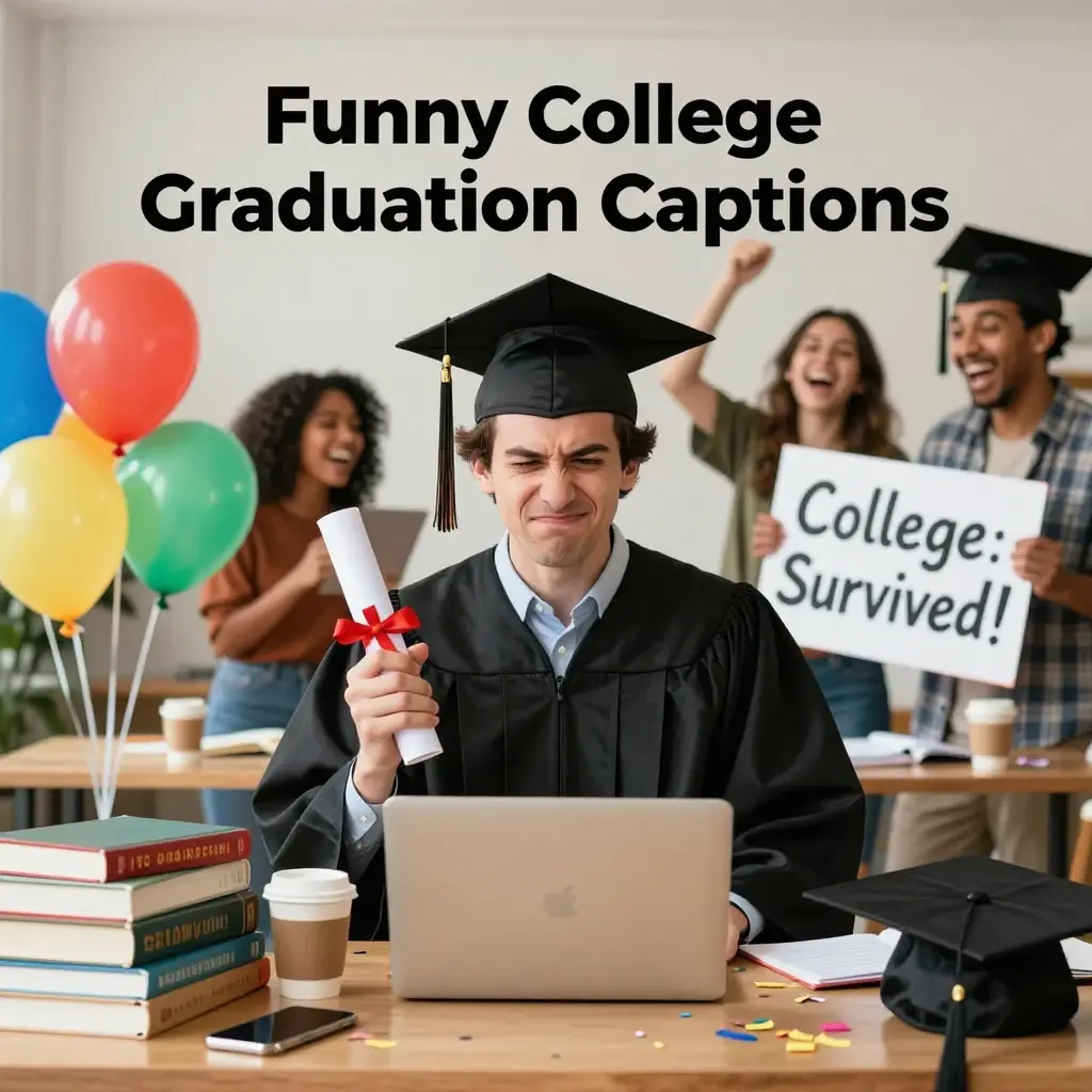 funny graduation captions