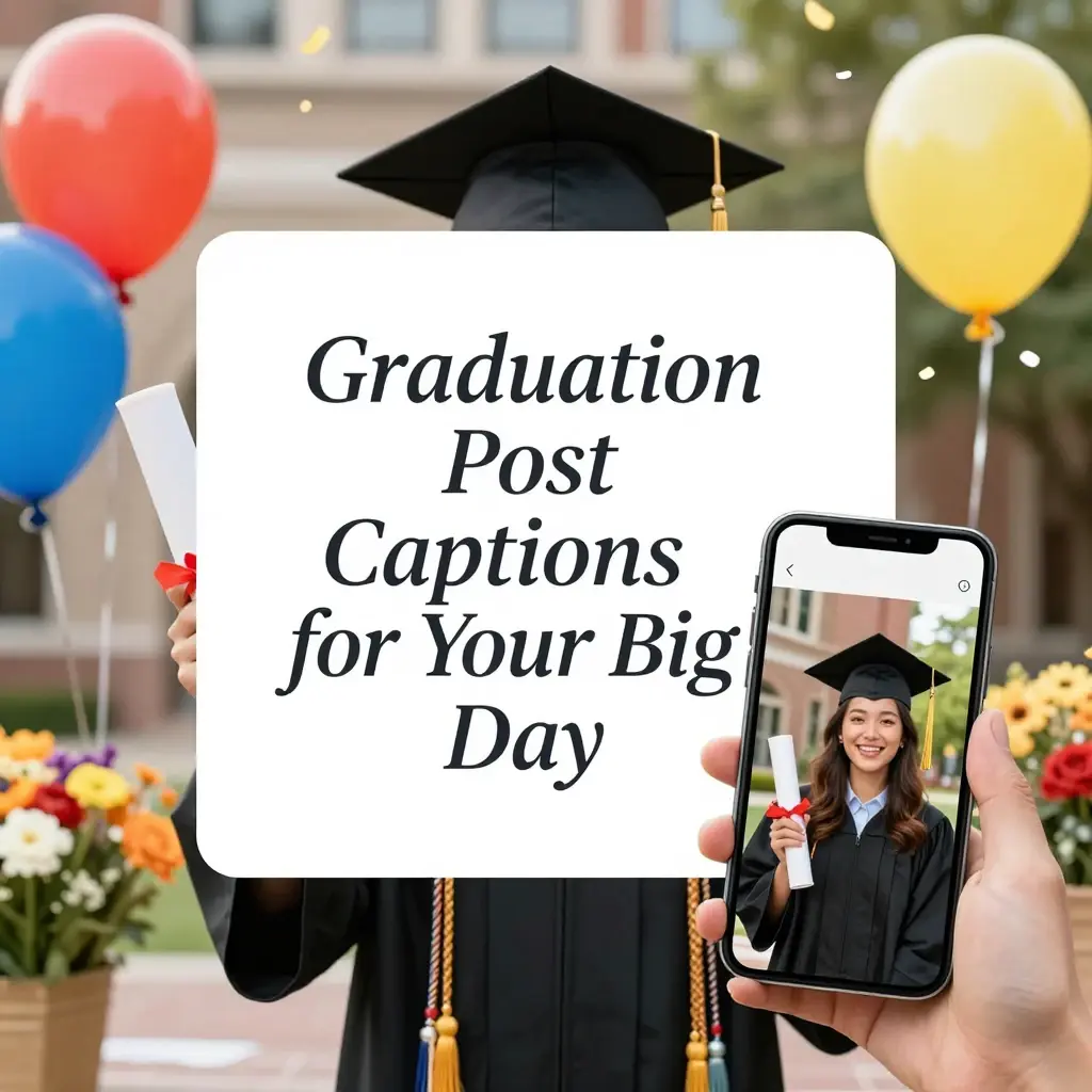graduation post captions