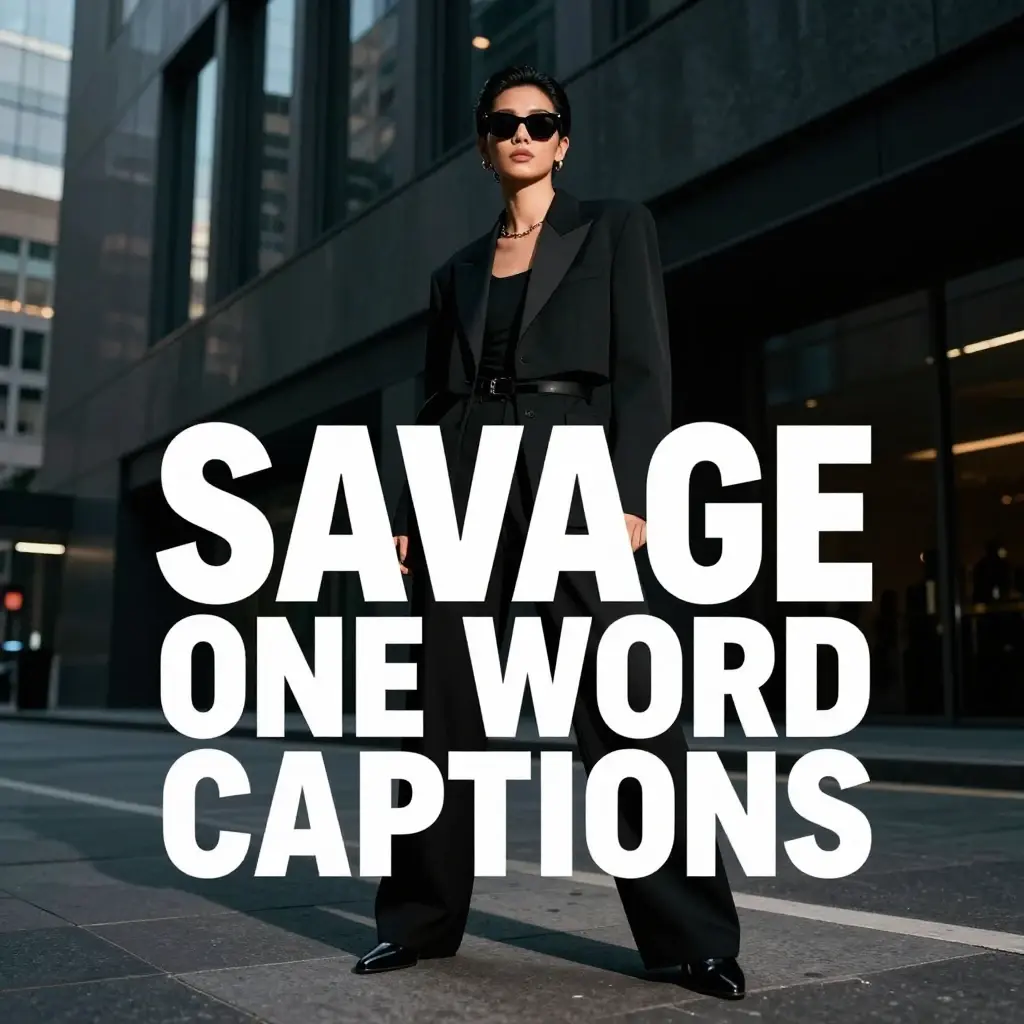 one word captions