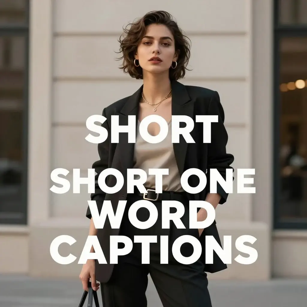 one word captions