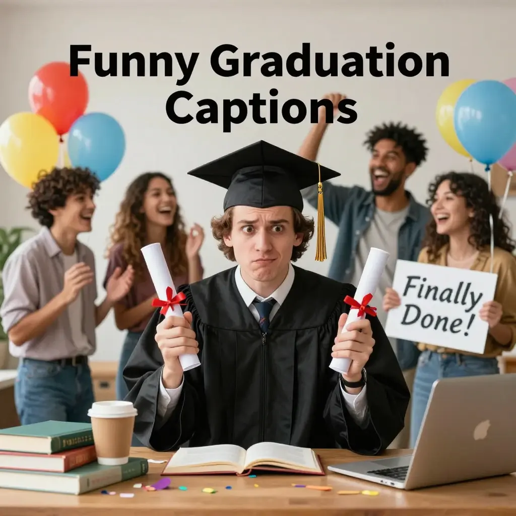 funny graduation captions