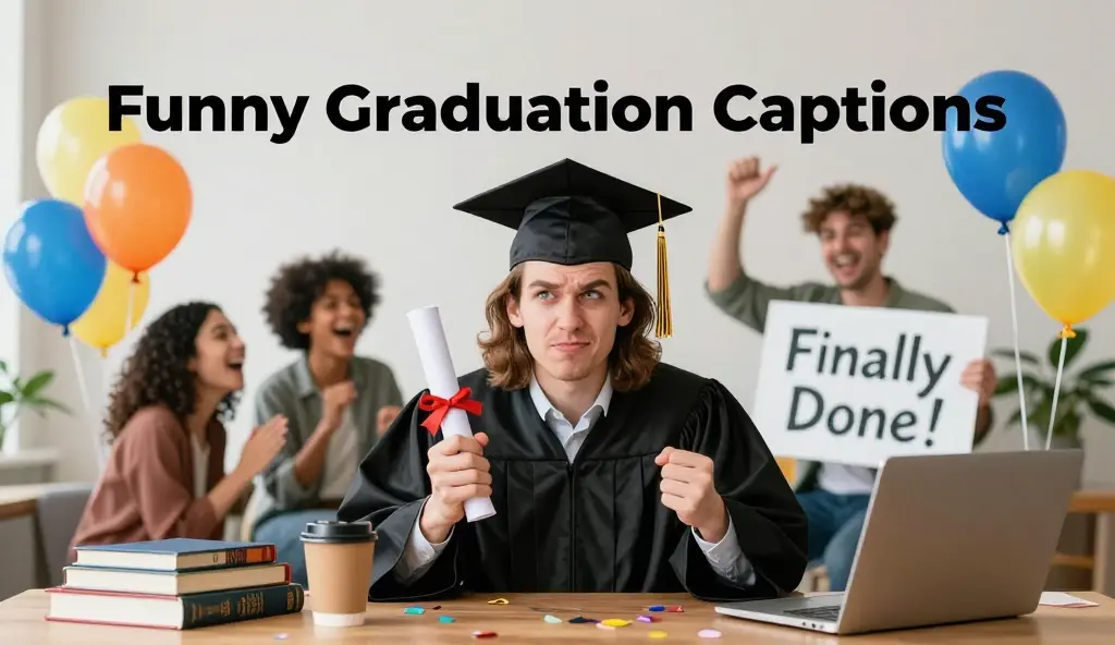 funny graduation captions