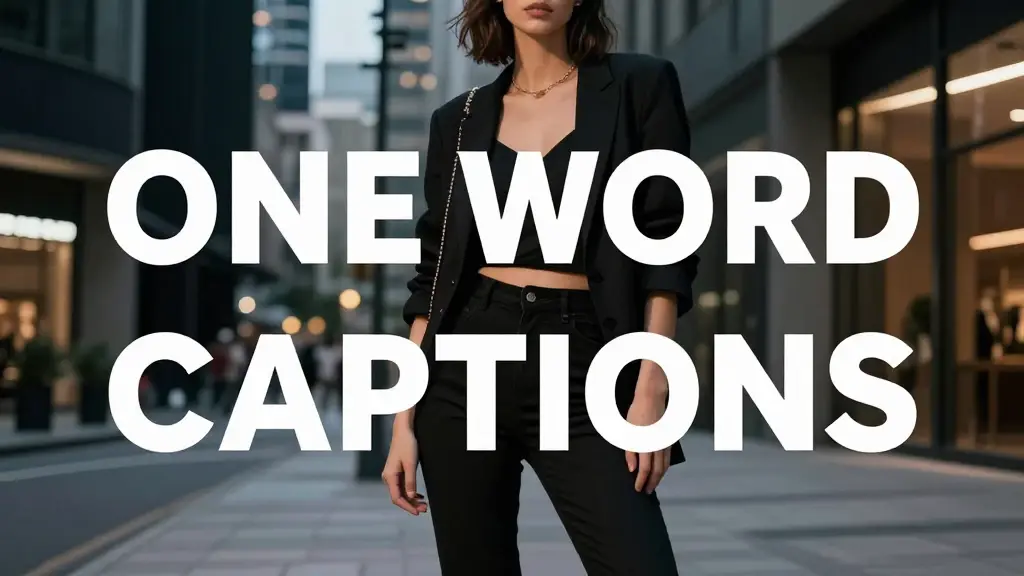 one word captions